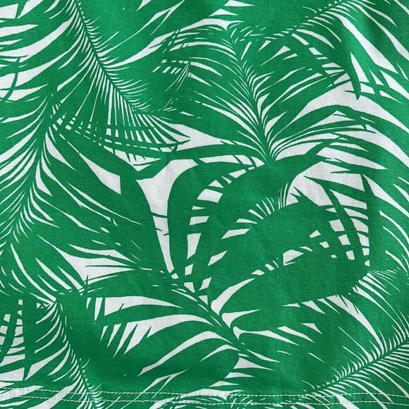 Talbots Women’s Palm Tree Leaf Green/White Tropical Print Skirt Sz 8P - Picture 2 of 8